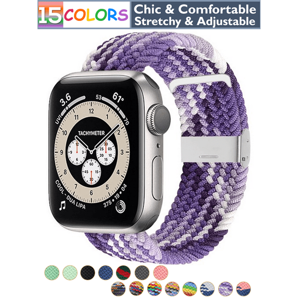 Gradient Purple Braided Stretchy Vegan Threads Band