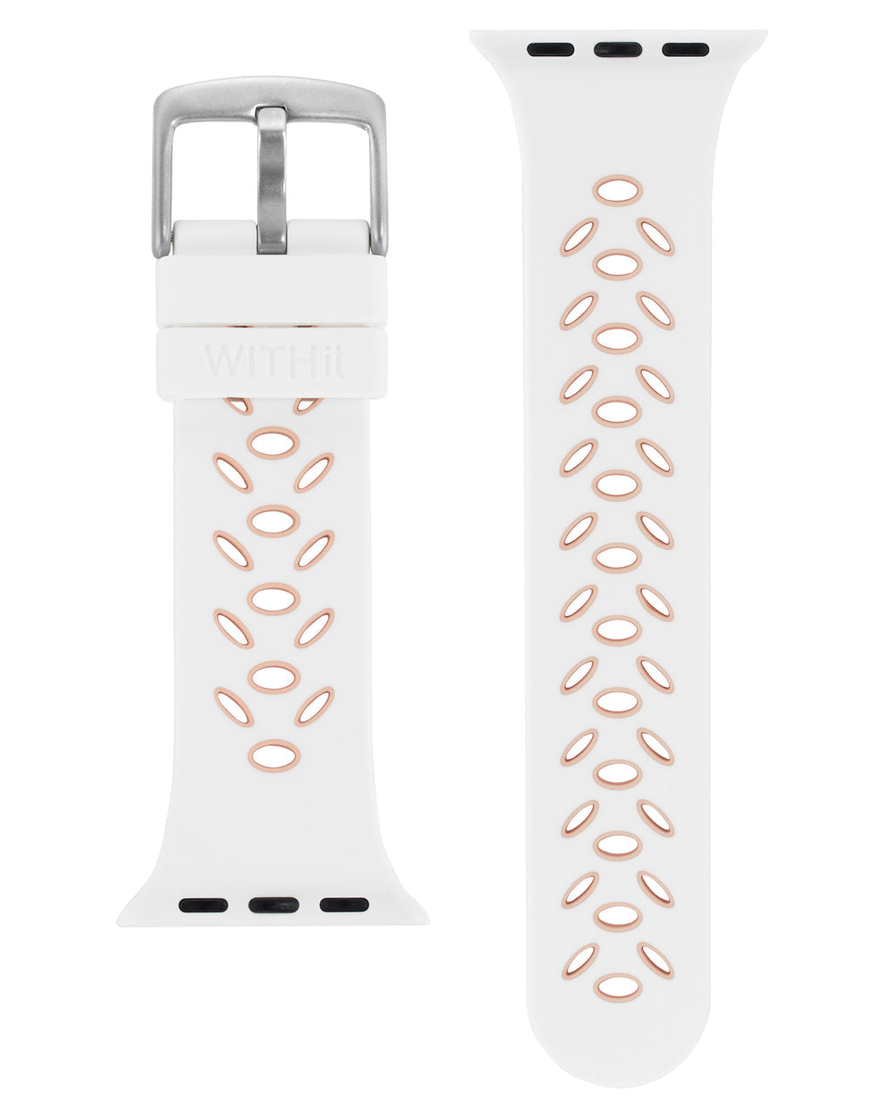 White/Pink 38/40mm Silicone Sports Band