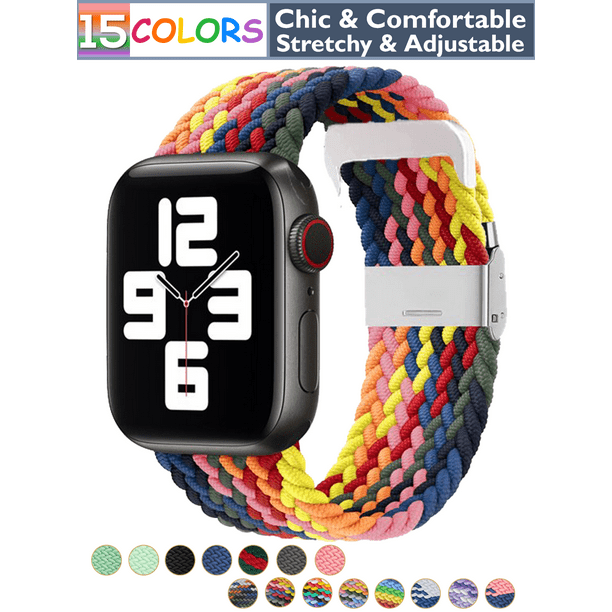 Stretchy Vegan Threads Braided Rainbow Band