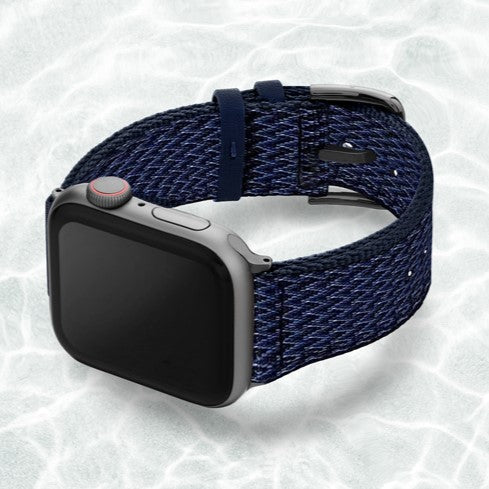 Recycled Plastic Black/Blue Band