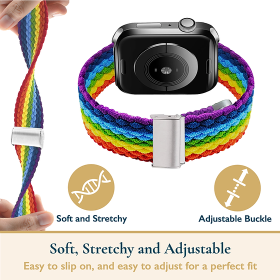 Stretchy Vegan Threads Braided Pride Edition Band