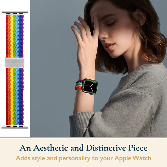 Stretchy Vegan Threads Braided Pride Edition Band