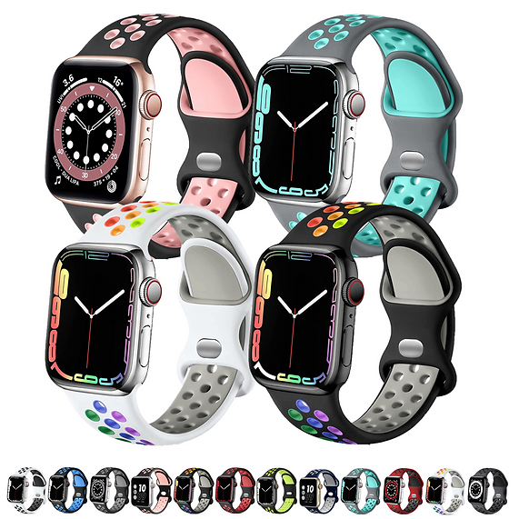 Black/Pink, Teal/Gray, White/Rainbow, Black/Rainbow Sport 4-Pack