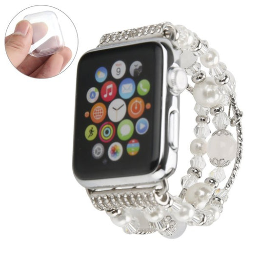 Apple Watch Bands For Women Rhinestone Bracelet Watch Ivory Band