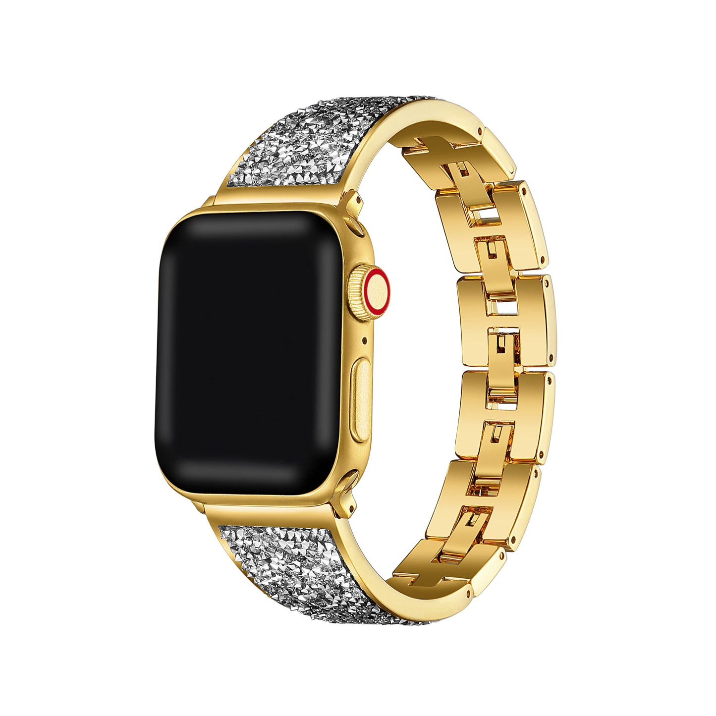 Apple Watch Bands For Women Glitter Gold Stainless Steel Band