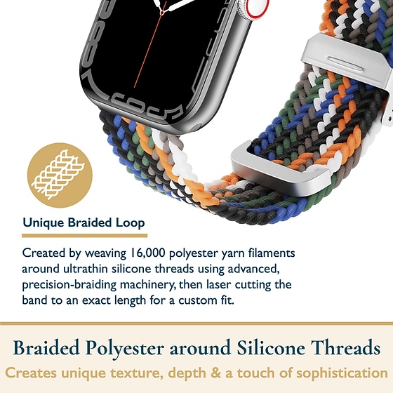 Camouflage Braided Stretchy Vegan Threads Band