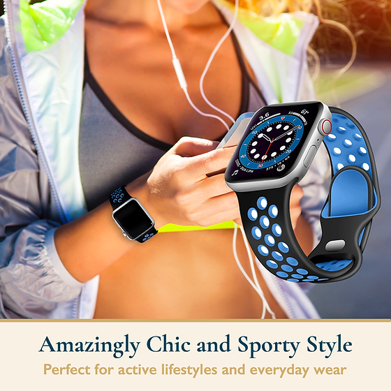 Sport Black Blue Band Apple Watch Bands For Women