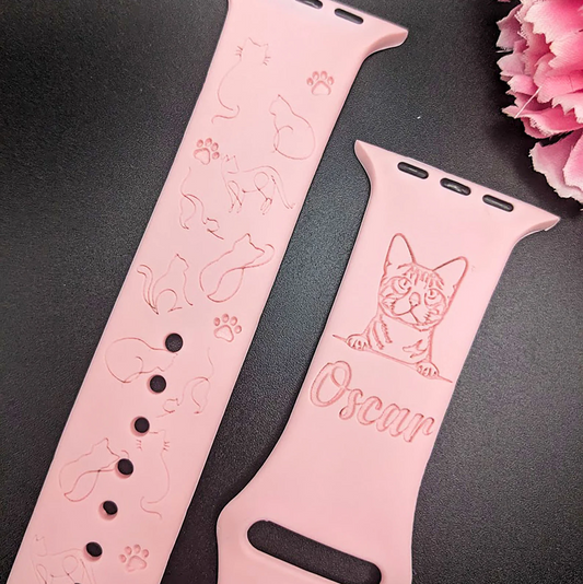 Personalized Cat Silicone Sport Band